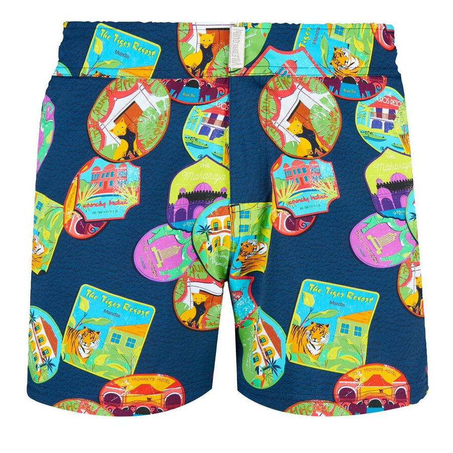 Мужские Плавательные Шорты на Молнии из Эластичной Ткани Indian Resorts