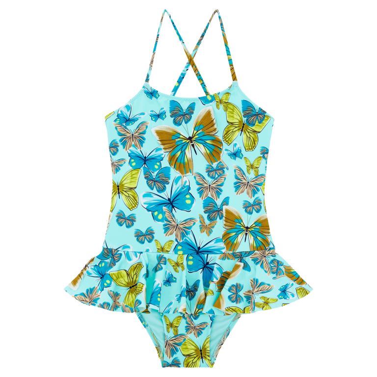 Купальник Слитный с Оборками для Девочек Butterflies