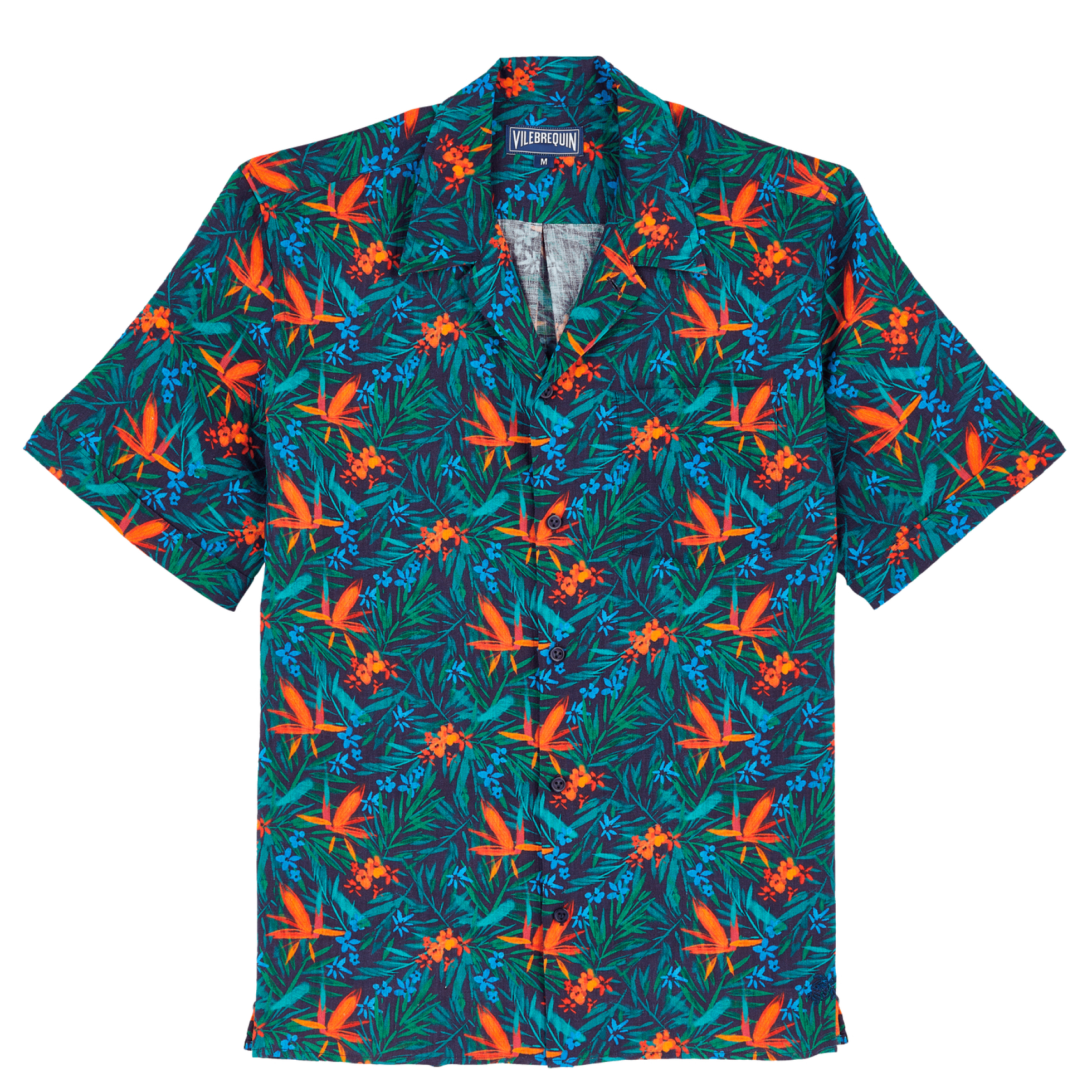 Мужская Рубашка с Коротким Рукавом Tropical Flowers