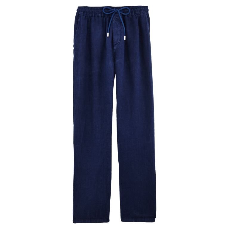 Мужские Льняные Брюки с Эластичным Поясом