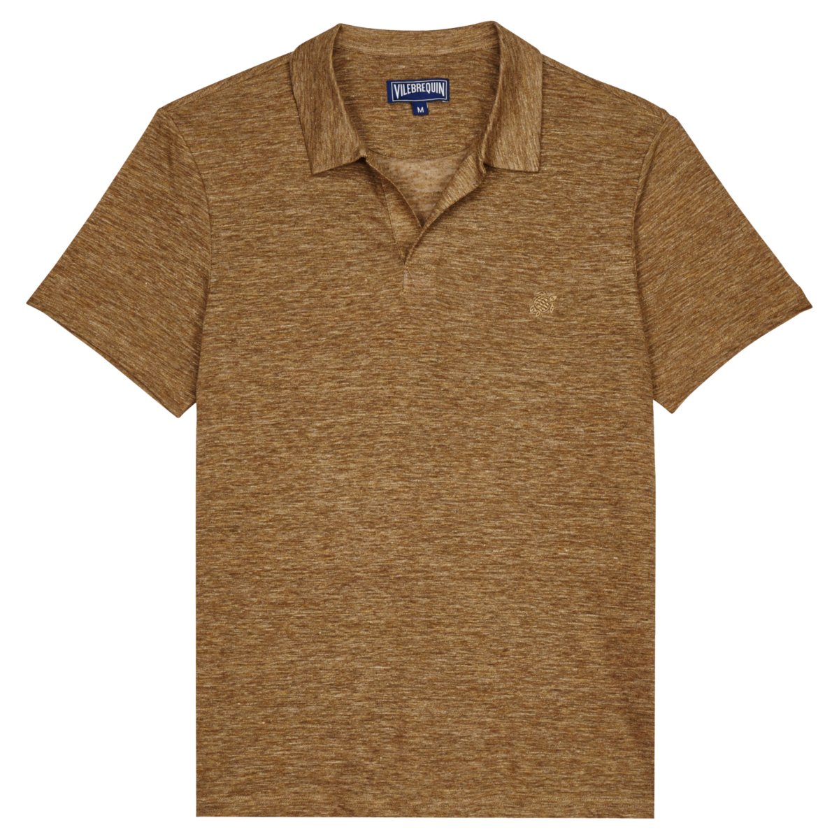 Мужское Льняное Поло Однотонное