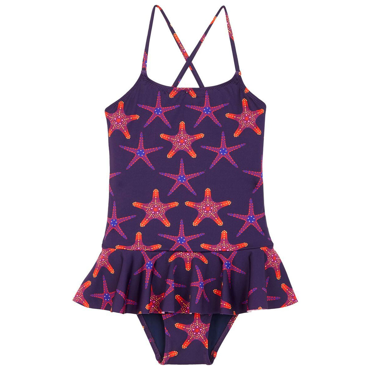 Купальник Слитный с Оборками для Девочек Starfish Dance