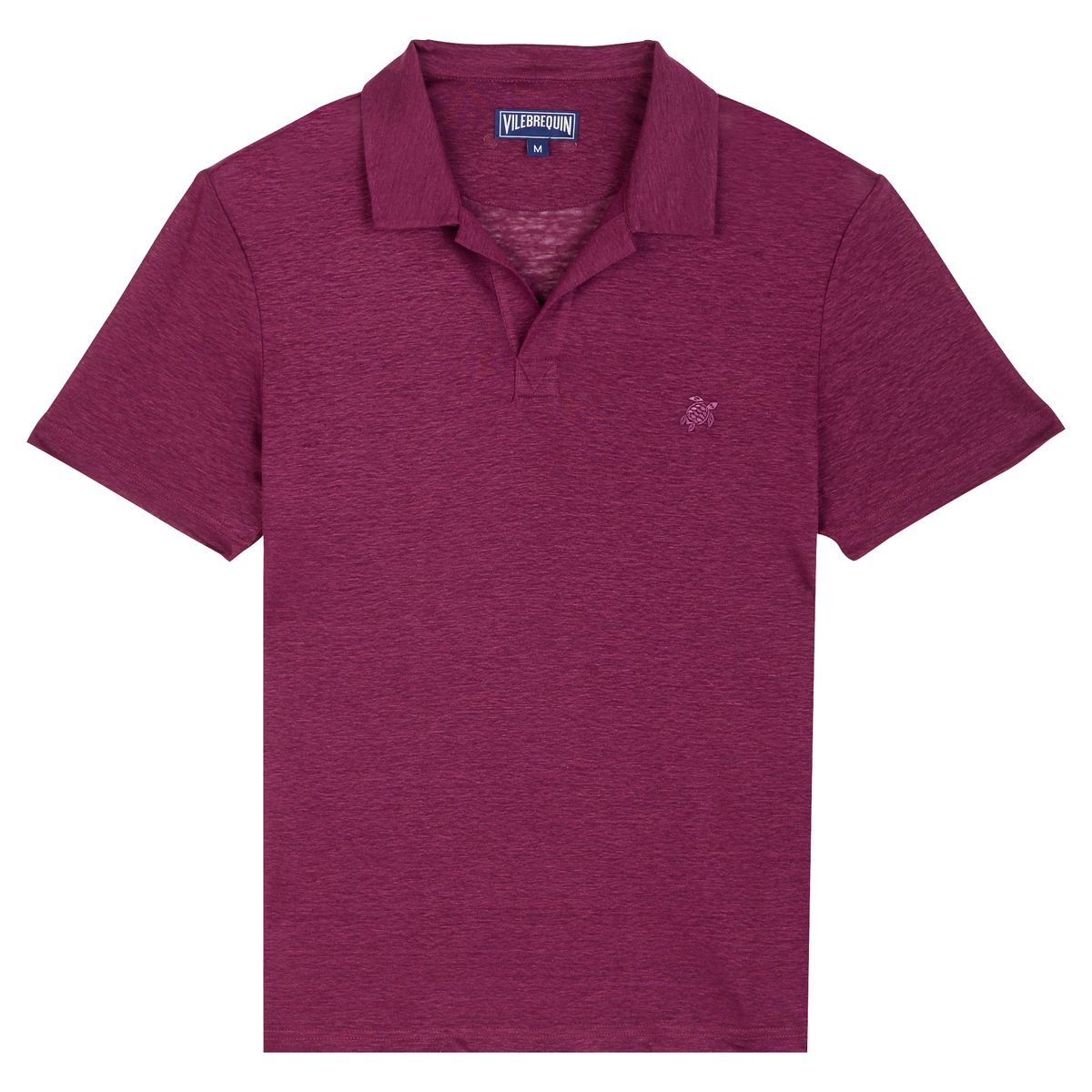 Мужское Льняное Поло Однотонное