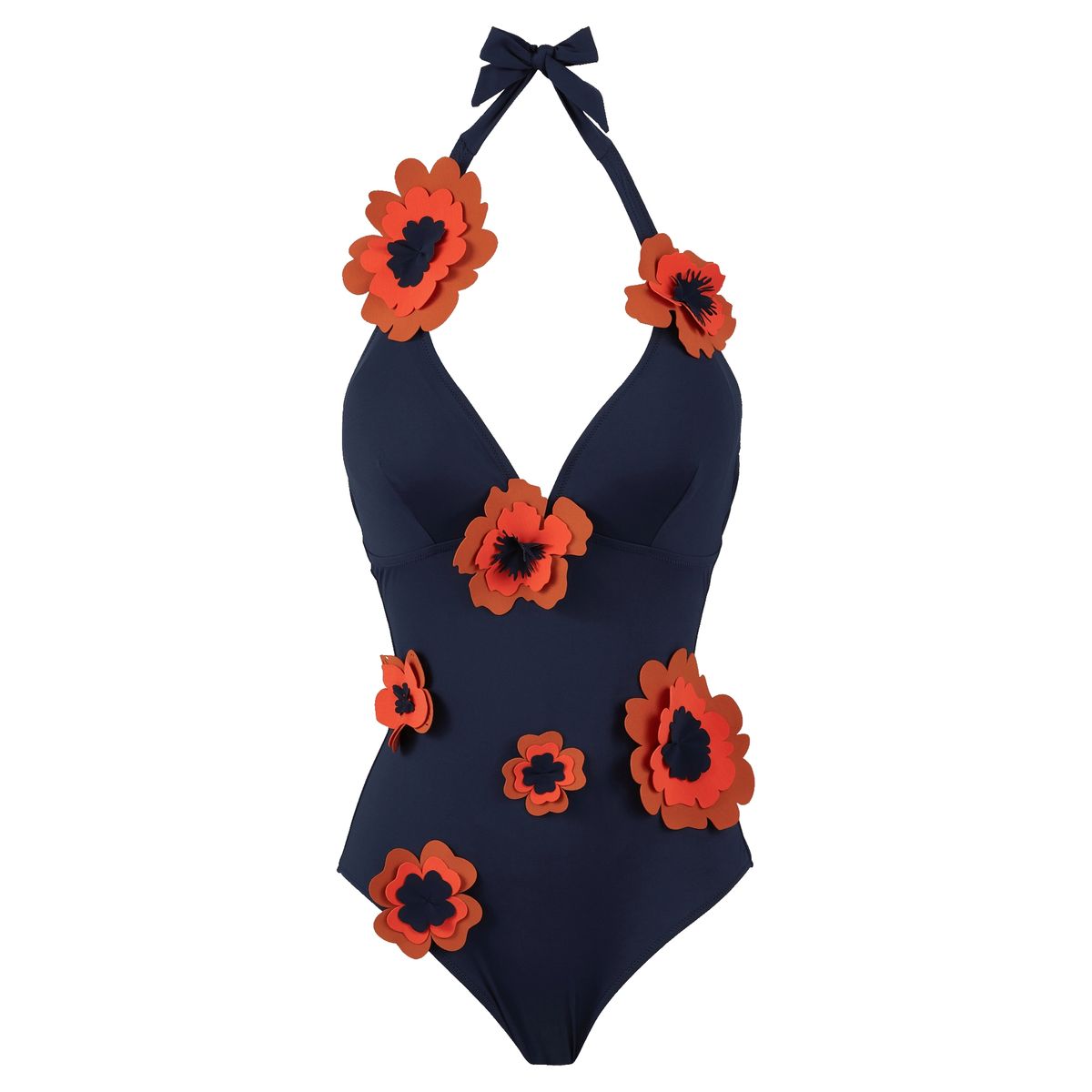 Купальник Слитный на Завязках Однотонный