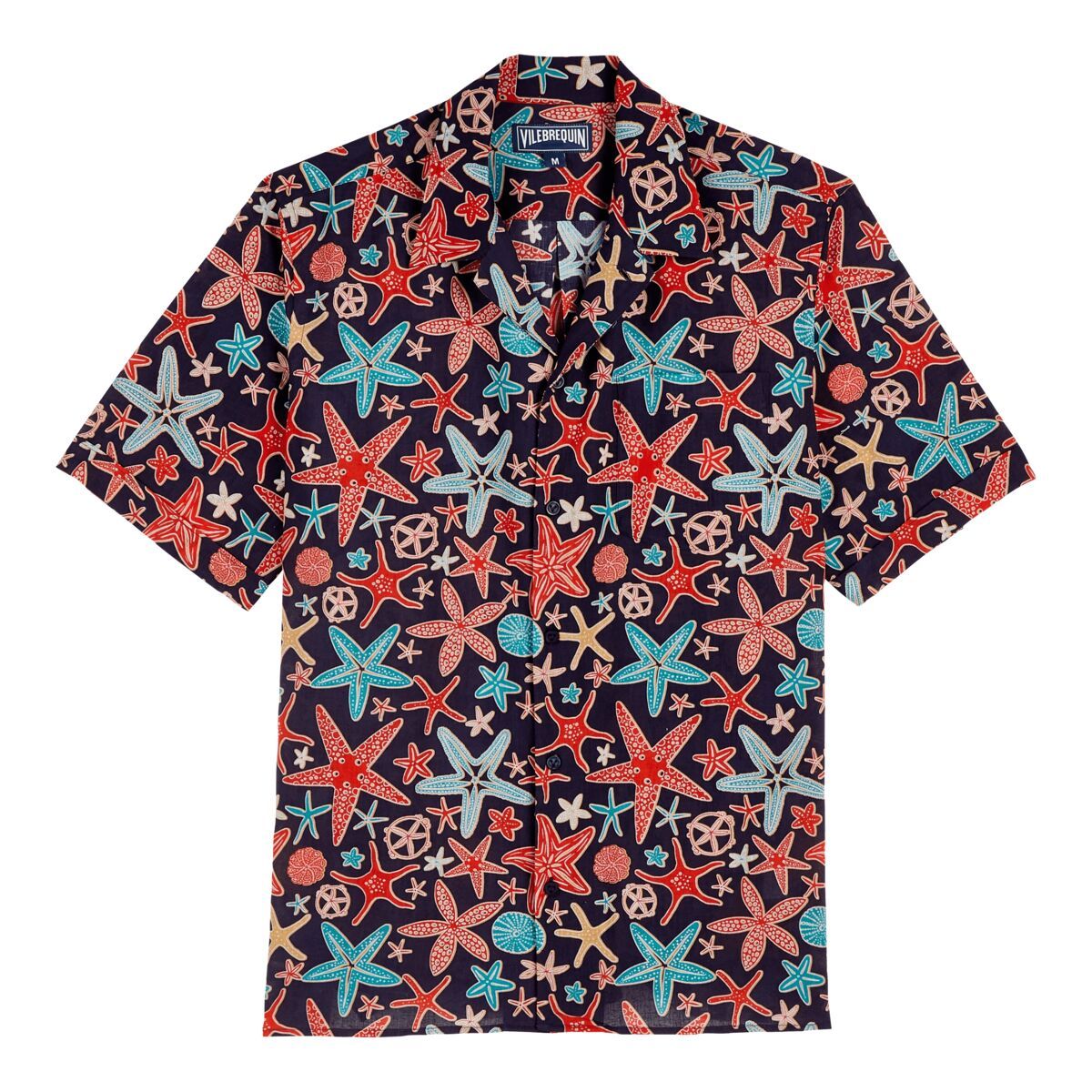 Мужская Льняная Рубашка с Коротким Рукавом Holistarfish